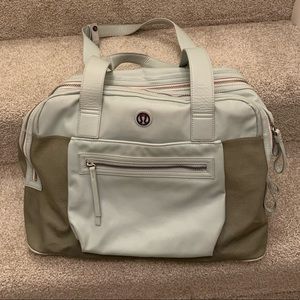 Lululemon Mint Green/Hunter Green Gym Bag
